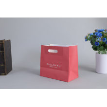 Pink Color Print of White Kraft Paper Bag for Shipping and Gift